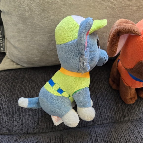 Paw Patrol Plush Toy Set TY Rocky & Zuma - Picture 2 of 11